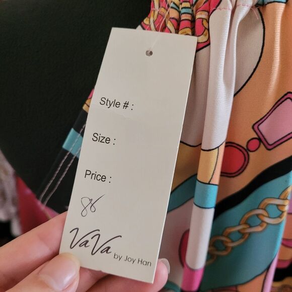 Vintage Dress Multicolor Print VaVa By Joy Han Colorful Size Small - Picture 5 of 16